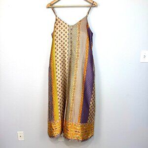 Dress Forum Women's Printed Sleeveless V Neck Wide Leg Jumpsuit Multicolor Small